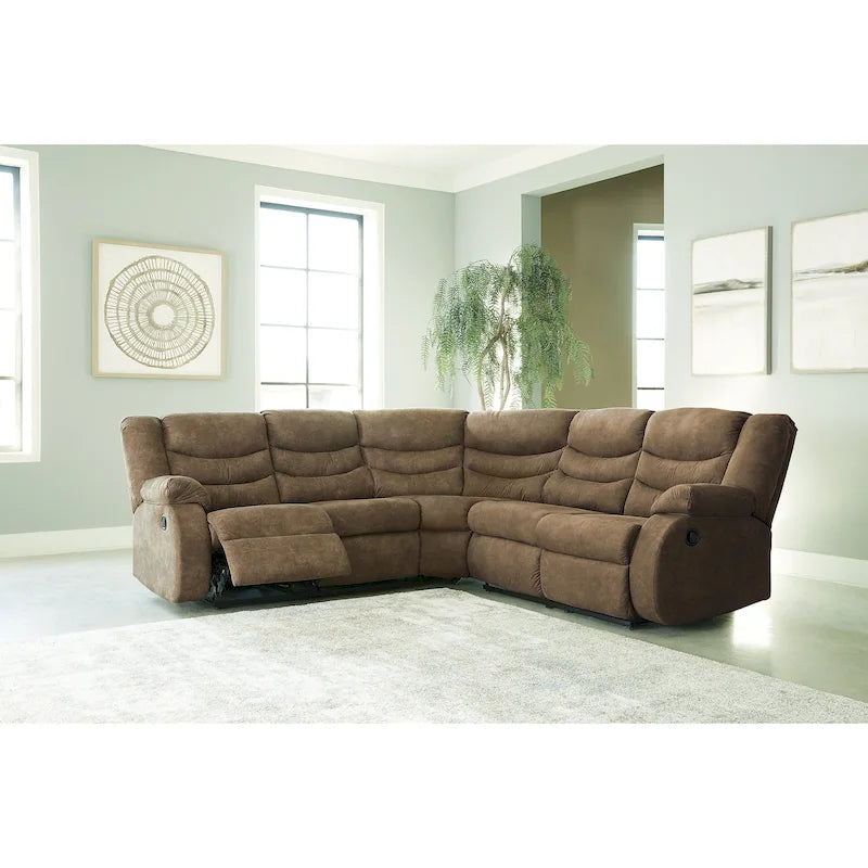 Metal Signature Design by Partymate 2-Piece Reclining Sectional - 99W x 99D x 40H