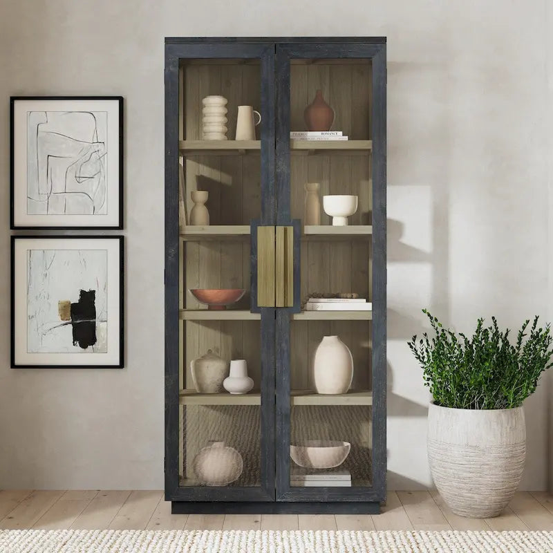 Classic Home Larson 82 Reclaimed Pine Wood Cabinet