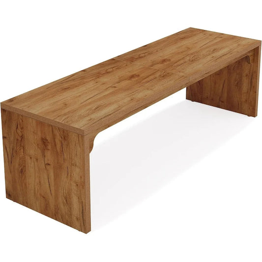 Engineered Wood Brown Wood 13FT Rectangular Conference Table - image 2