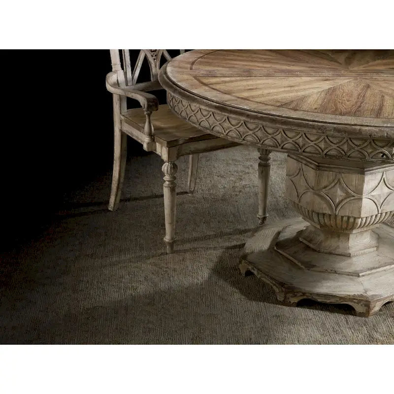 Solid Wood Furniture Chatelet 54 Round Vintage Farmhouse Dining - image 6