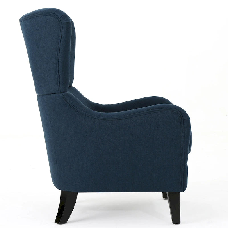 Navy Blue 27 High Back Accent Chair with Wing Back