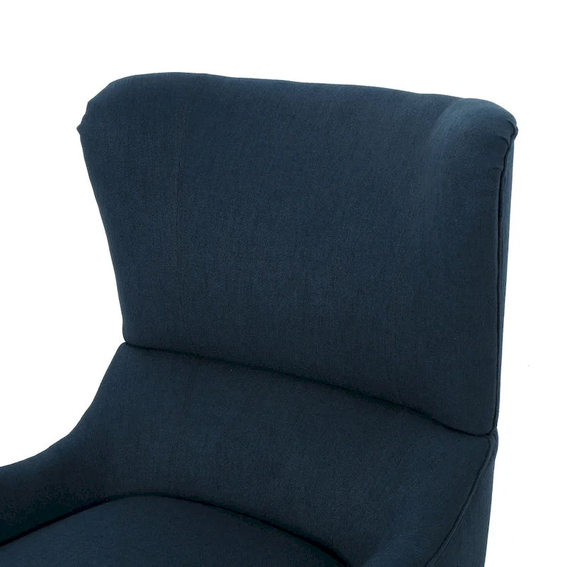 Navy Blue 27 High Back Accent Chair with Wing Back