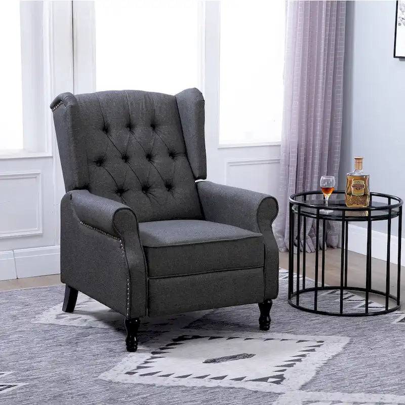 Grey Modern 26 Tufted Recliner Chair