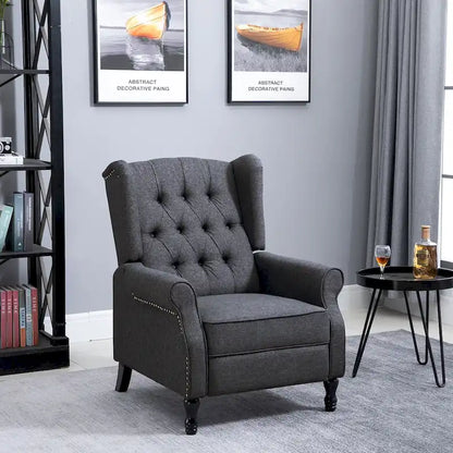 Grey Modern 26 Tufted Recliner Chair