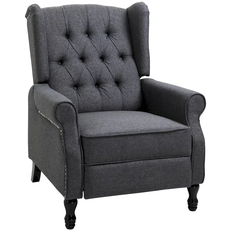 Grey Modern 26 Tufted Recliner Chair