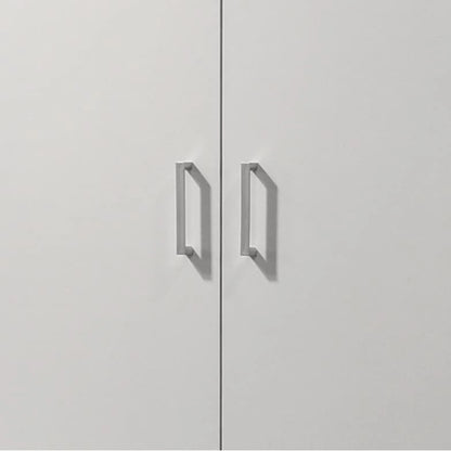 White 60 Height Simplistic Modern Double Door Storage Cabinet
