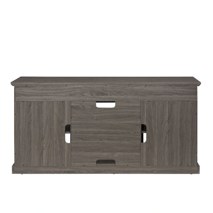 Modern TV Stand Media Stand Modern Entertainment Console for TV Up to 65 with Glass Door Open and Closed Storage Space