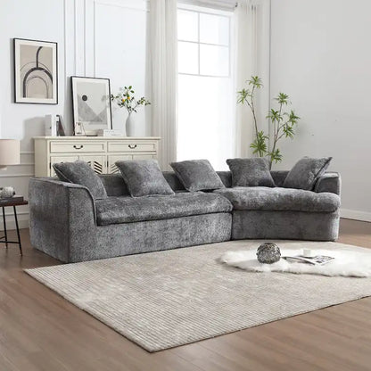 Living Room Oversized Boucle Sofa 3 Seater