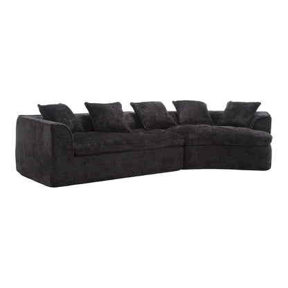 Living Room Oversized Boucle Sofa 3 Seater