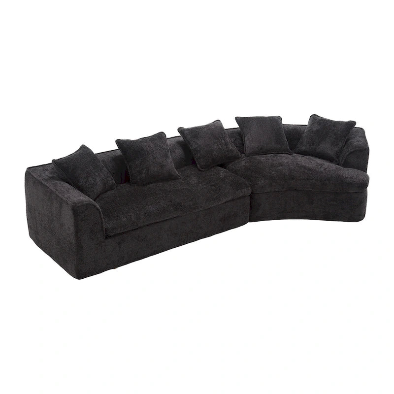 Living Room Oversized Boucle Sofa 3 Seater
