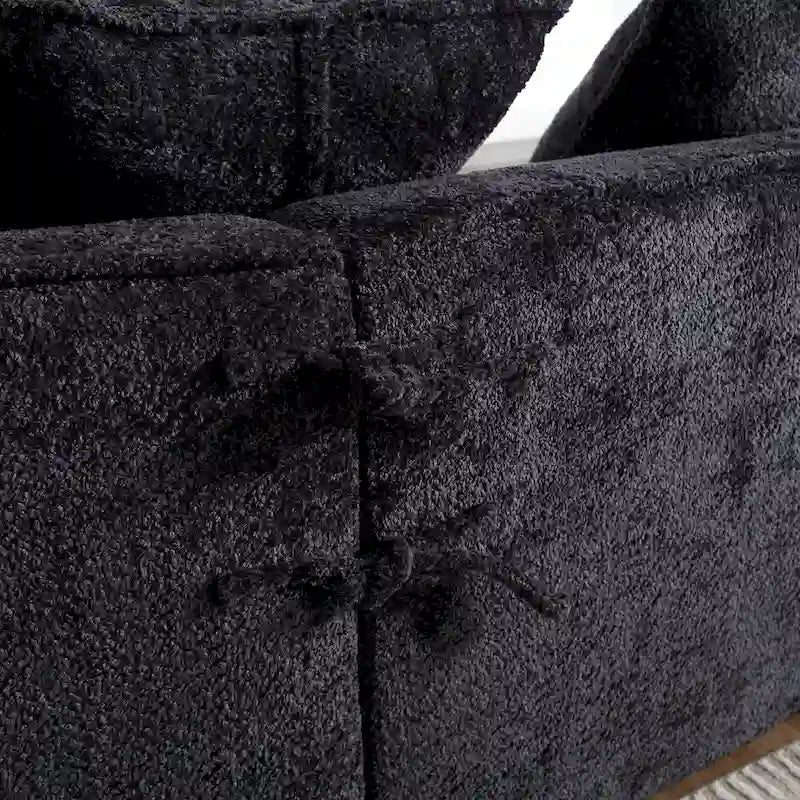 Living Room Oversized Boucle Sofa 3 Seater