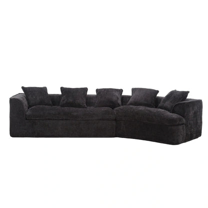 Living Room Oversized Boucle Sofa 3 Seater