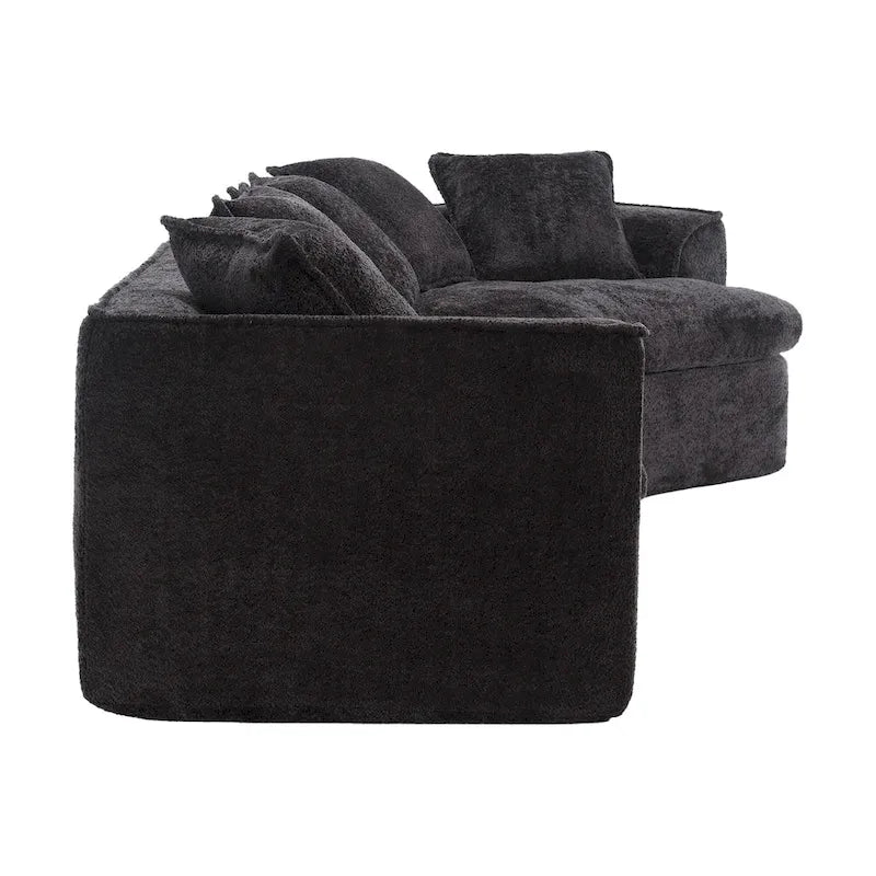 Living Room Oversized Boucle Sofa 3 Seater