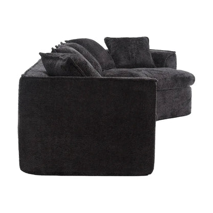 Living Room Oversized Boucle Sofa 3 Seater