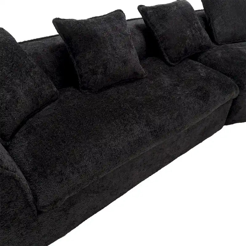 Living Room Oversized Boucle Sofa 3 Seater