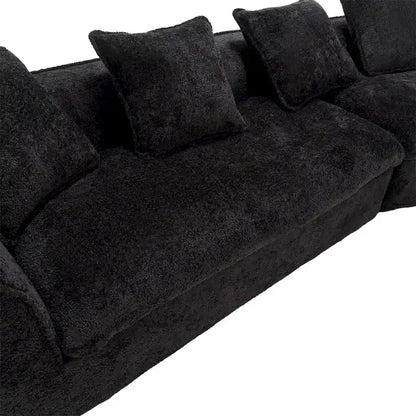 Living Room Oversized Boucle Sofa 3 Seater