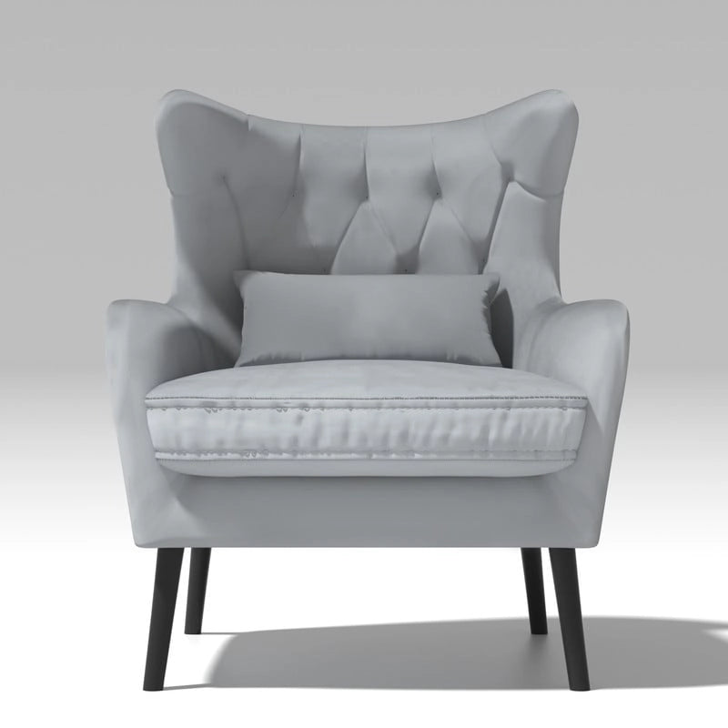 Velvet Accent Chair Comfy Oversized Reading For Living Room(Set of 2)