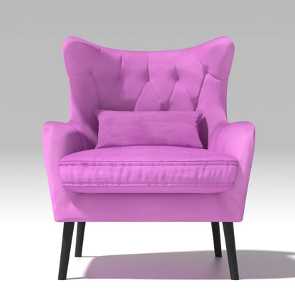 Velvet Accent Chair Comfy Oversized Reading For Living Room(Set of 2)