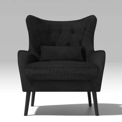 Velvet Accent Chair Comfy Oversized Reading For Living Room(Set of 2)