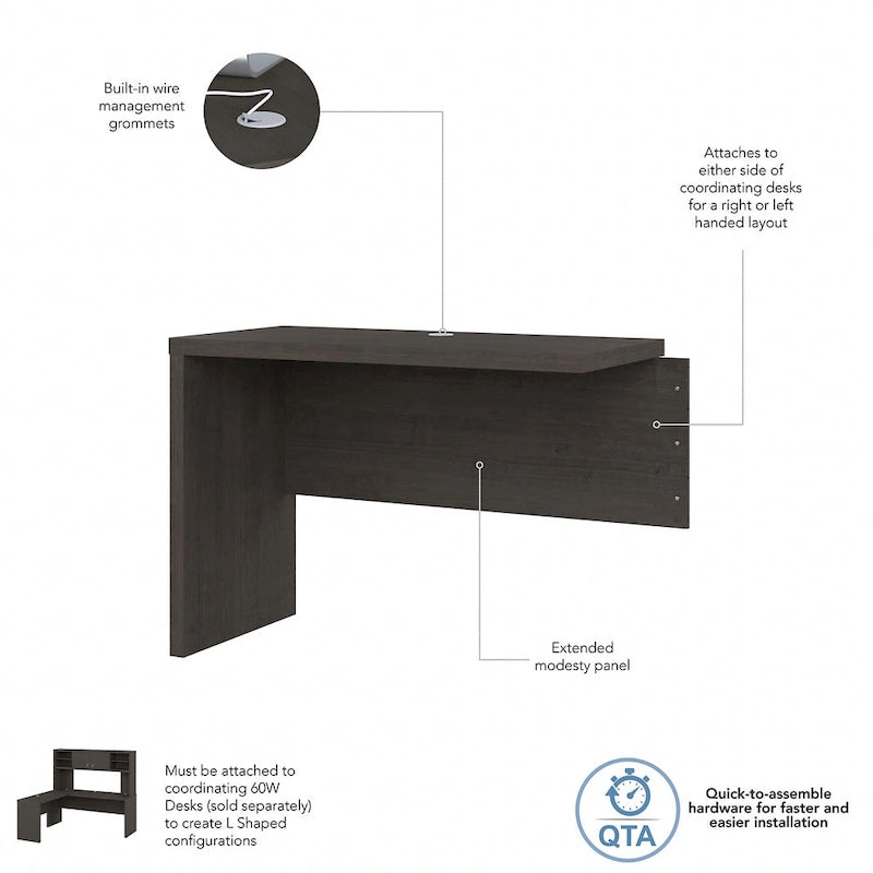Echo 42W Desk Return/Bridge by Bush Business Furniture