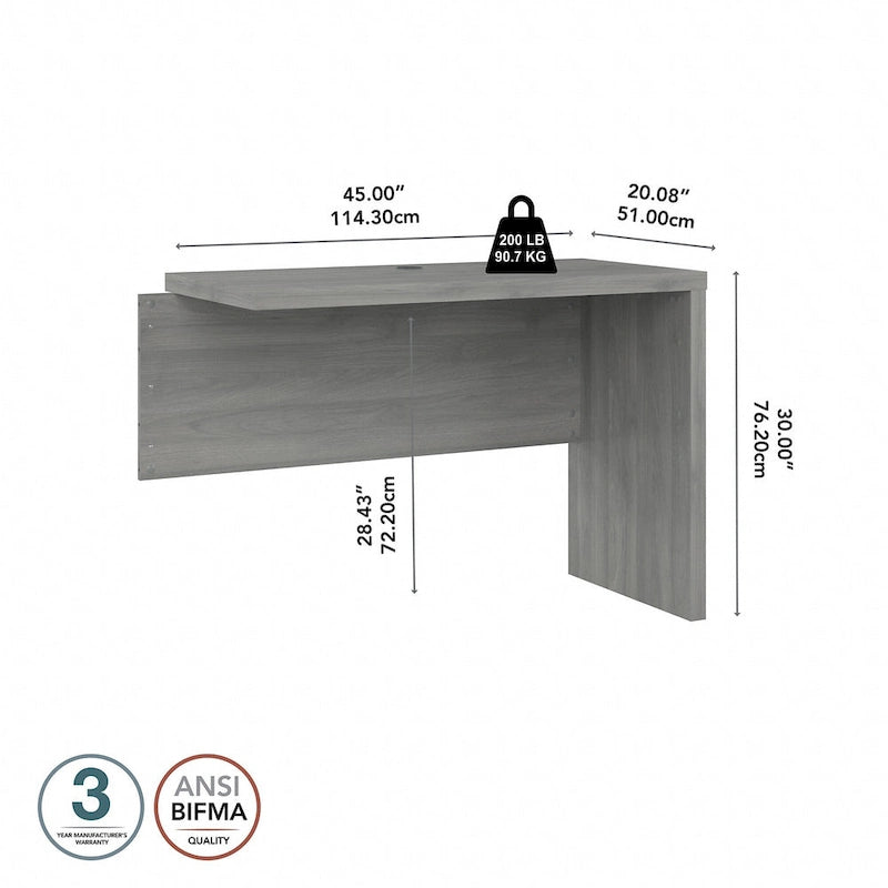 Echo 42W Desk Return/Bridge by Bush Business Furniture