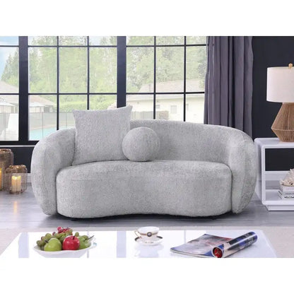Best Quality 2pc Teddy Fabric Sofa & Loveseat