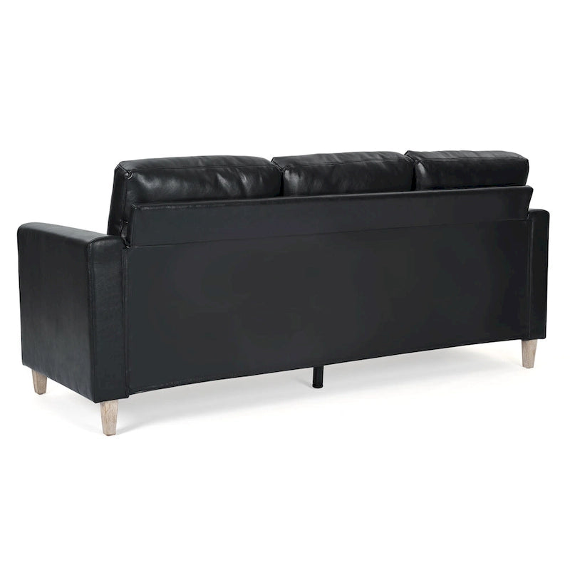 Larb Modern Solid Wood Three-Seater Sofa Couch by Christopher Knight Home