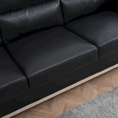 Larb Modern Solid Wood Three-Seater Sofa Couch by Christopher Knight Home