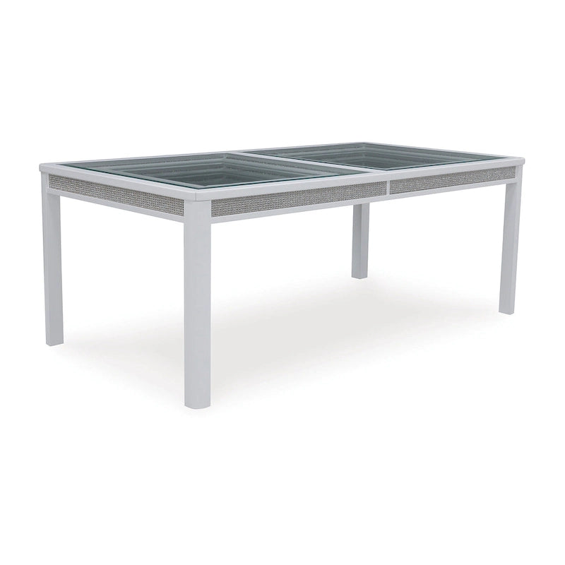 Signature Design by Ashley Chalanna White/Green Rectangular Dining Extension Table - 42W x 96D x 30H