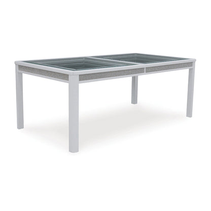 Signature Design by Ashley Chalanna White/Green Rectangular Dining Extension Table - 42W x 96D x 30H