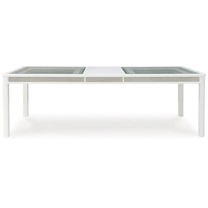 Signature Design by Ashley Chalanna White/Green Rectangular Dining Extension Table - 42W x 96D x 30H