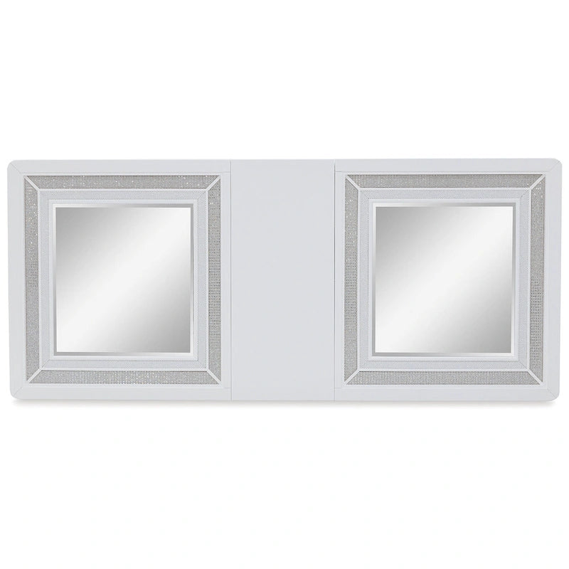 Signature Design by Ashley Chalanna White/Green Rectangular Dining Extension Table - 42W x 96D x 30H