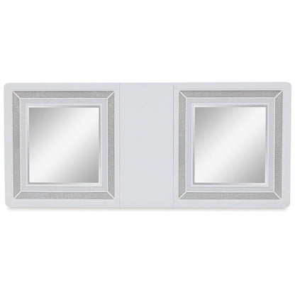 Signature Design by Ashley Chalanna White/Green Rectangular Dining Extension Table - 42W x 96D x 30H