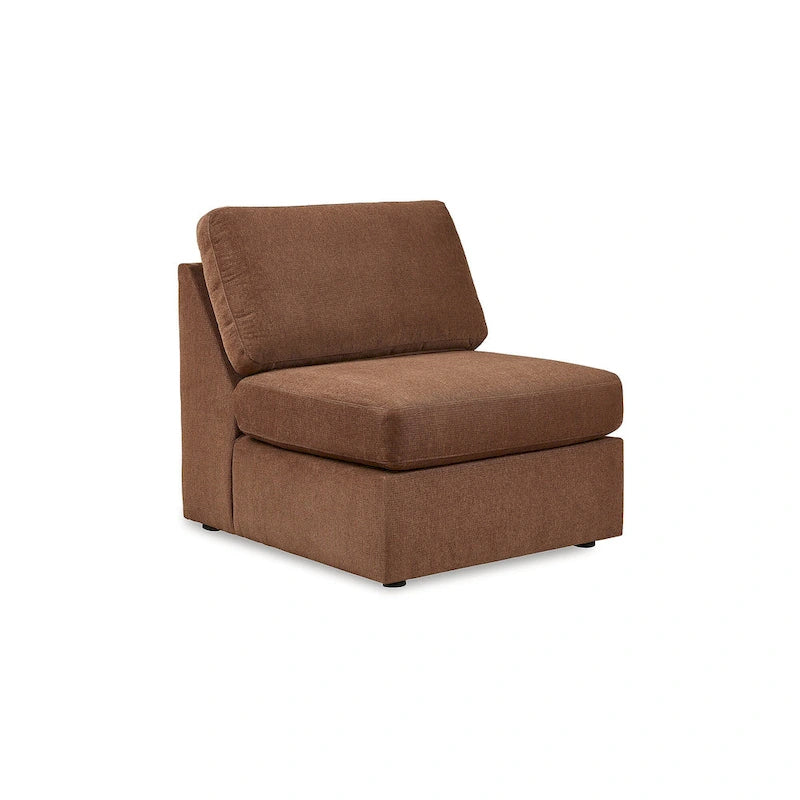 Signature Design by Ashley Modmax Orange 6-Piece Sectional with Audio Console - 139W x 86D x 36H