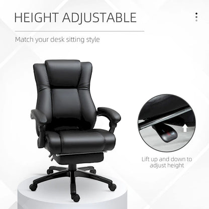 Executive High Back Office Chair Executive Computer Desk Chair with Adjustable Height and Retractable Footrest