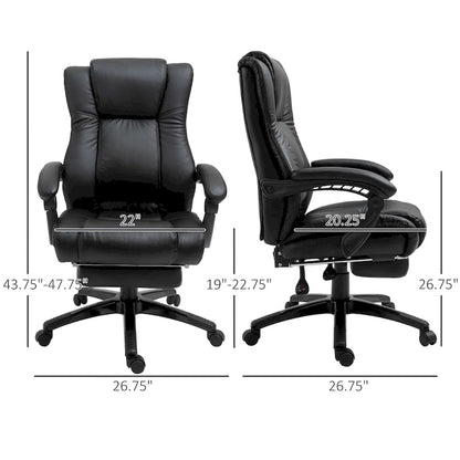Executive High Back Office Chair Executive Computer Desk Chair with Adjustable Height and Retractable Footrest