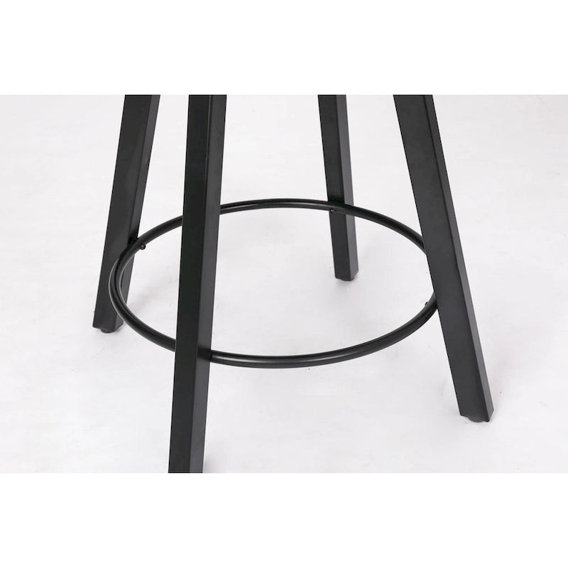 Vintage Set of 2 Swivel Bar Stools with Button-Tufted Backrest, Nailhead Trim, Metal Legs for Kitchen Island Dining Room Bar