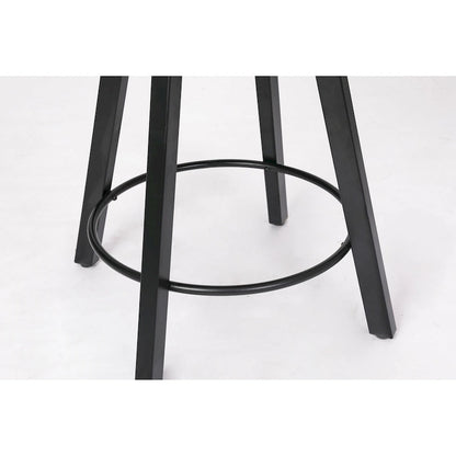 Vintage Set of 2 Swivel Bar Stools with Button-Tufted Backrest, Nailhead Trim, Metal Legs for Kitchen Island Dining Room Bar