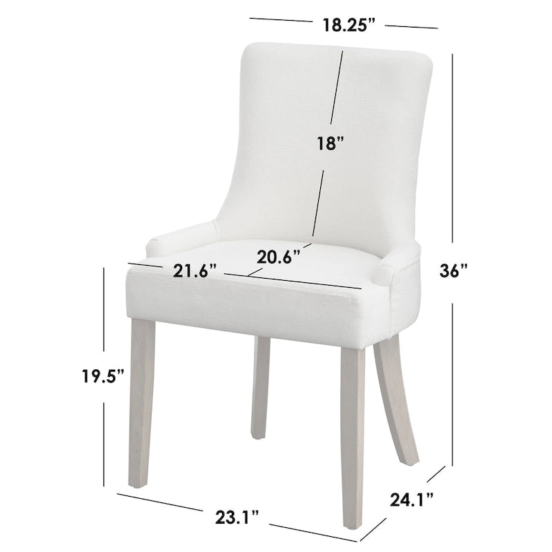Simple Living Anneli Upholstered Dining Chairs (Set of 2)