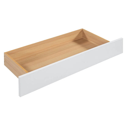 Queen Wood Platform Bed with 2 Drawers & Twin XL Trundle