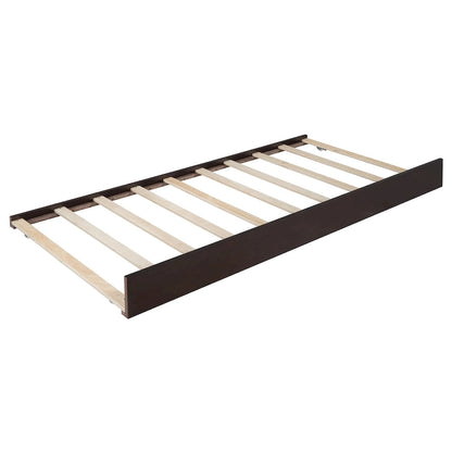 Queen Wood Platform Bed with 2 Drawers & Twin XL Trundle