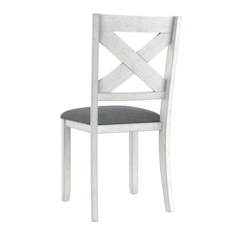 VECELO Dining Table Set with Bench, Solid Wood Rectangular Extendable Dining Table & 4 Solid Wood Dining Chairs