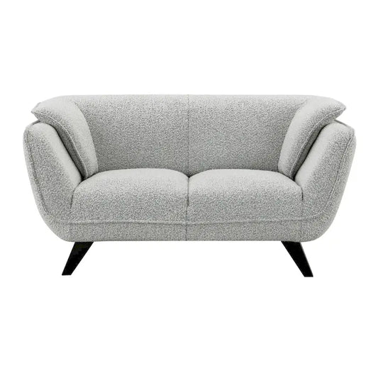 Light Gray Boucle Loveseat