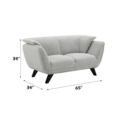 Light Gray Boucle Loveseat