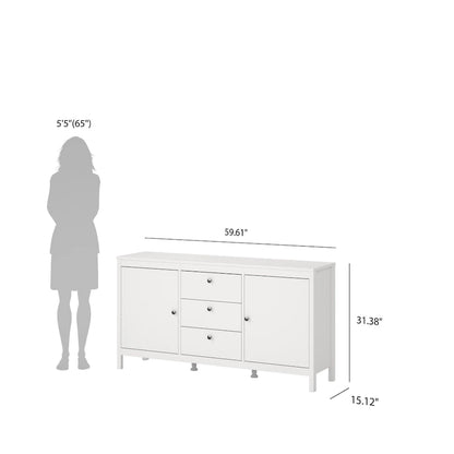 Porch & Den Madrid 2-Door Sideboard with 3-Drawers