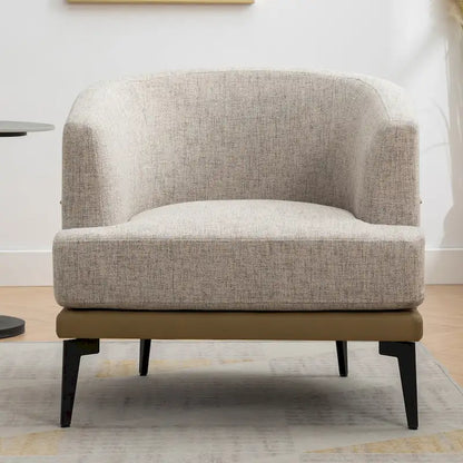 Modern Two-tone Barrel Fabric Chair for Living Room