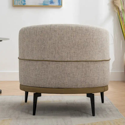 Modern Two-tone Barrel Fabric Chair for Living Room