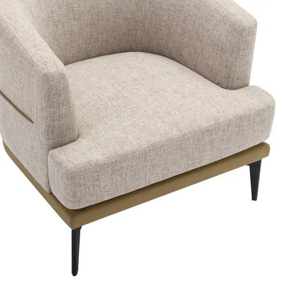 Modern Two-tone Barrel Fabric Chair for Living Room