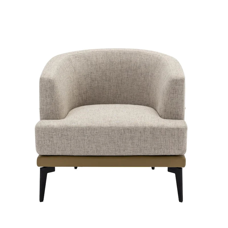 Modern Two-tone Barrel Fabric Chair for Living Room