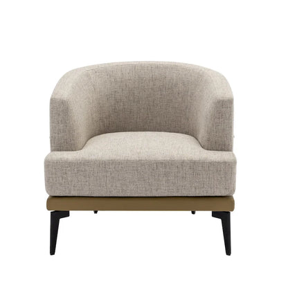 Modern Two-tone Barrel Fabric Chair for Living Room